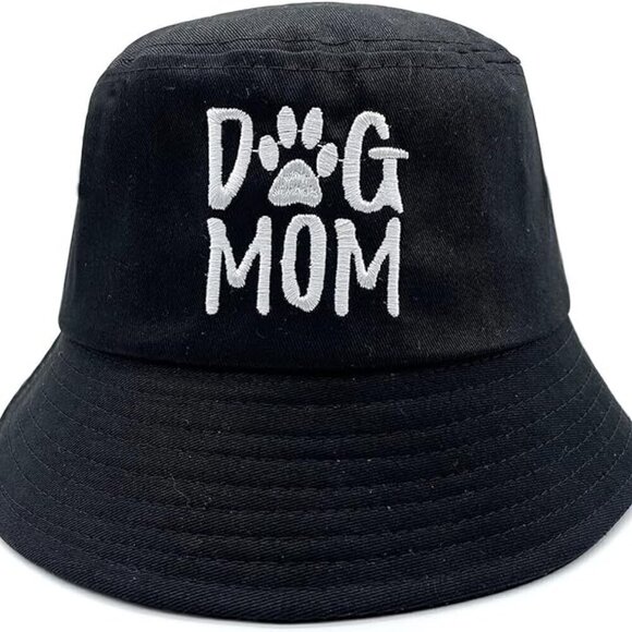 Embroidered Trendy Dog Mom Bucket Hat Sun Cap / BRAND NEW - Picture 1 of 6